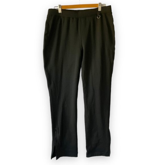 Eddie Bauer Men's MEDIUM Pull-on Black Polar Fleece Winter Ski Pants NWOT